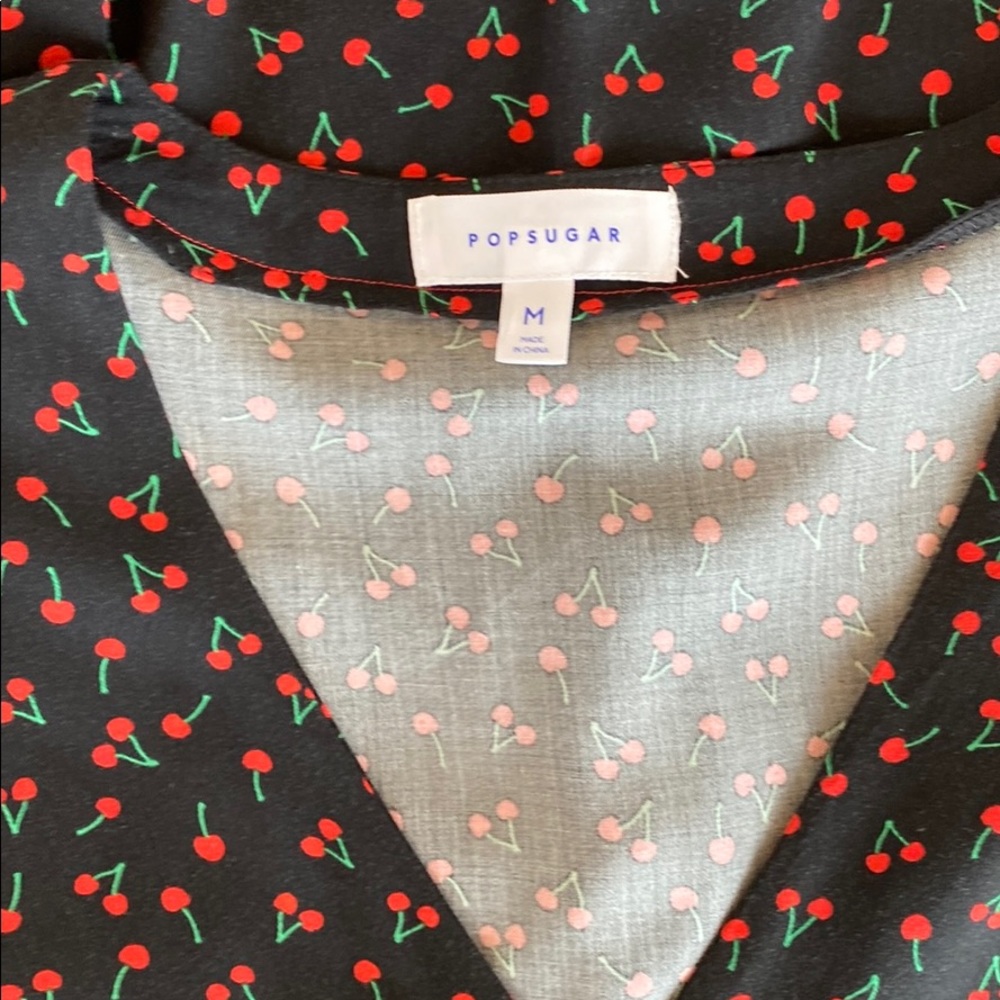 Cherry printed Tent dress with buttons down front - Picture 6 of 8